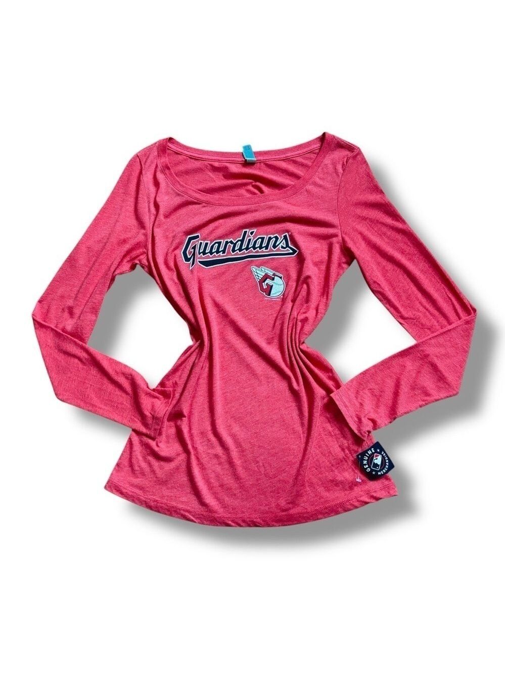 NWT Cleveland Guardians MLB Baseball Red Super Soft Long Sleeve T-Shirt Large
